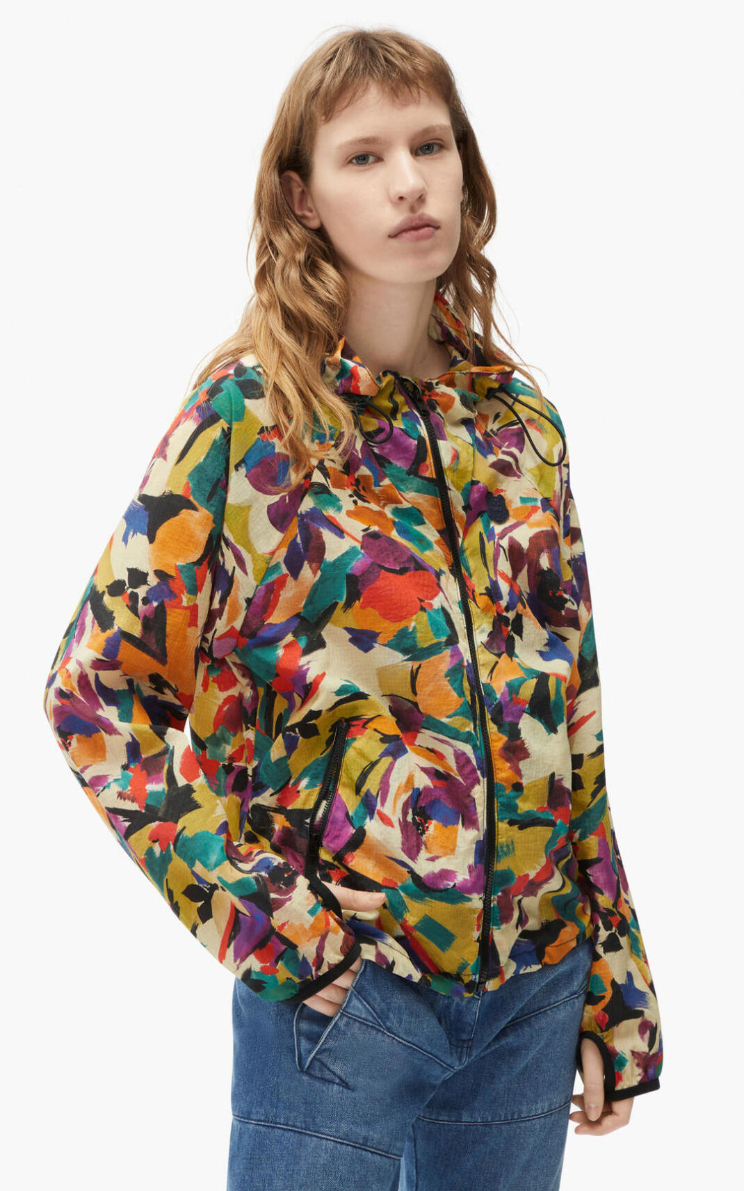 Kenzo Archive Floral Chaquetas Deportivas Mujer Verde Oliva | 7912468-BJ